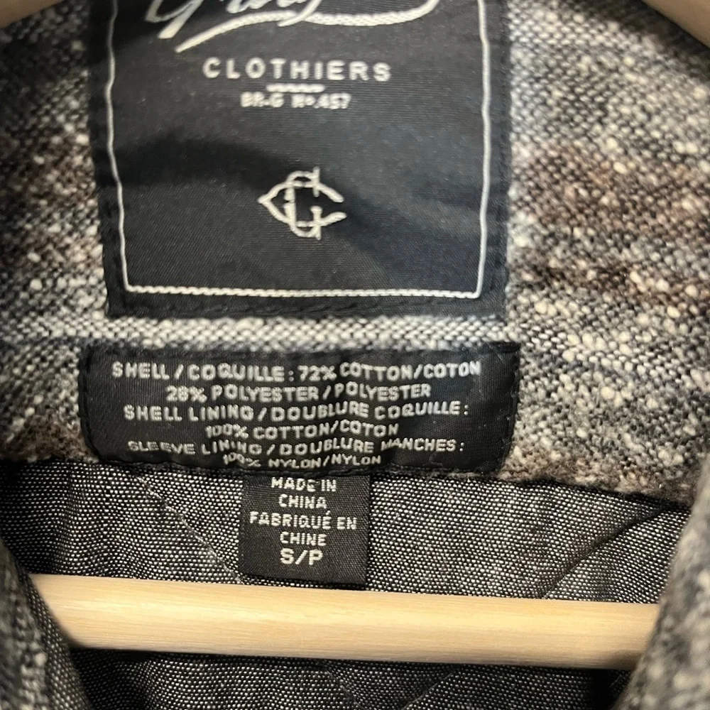 NWOT Grayers Clothiers Mens Quilted Shacket Jacket Heavy Weight Warm Size Small